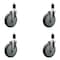 Service Caster 6'' Thermoplastic Rubber Wheel Swivel 1-3/8'' Expanding Stem Caster Set, 4PK SCC-EX20S614-TPRB-138-4 - alternate 1